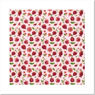 Pomegranate pattern Posters and Art